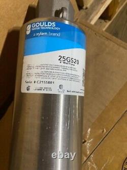 Pompe de puits d'eau submersible Goulds 25GS20 de 2HP Seulement 25GPM Requis