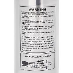 Pompe de puits profond en acier inoxydable Pompe de puits d'eau Pompe à eau submersible 0.75KW