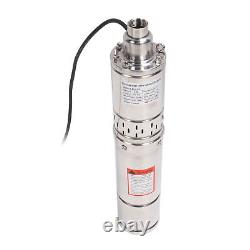 Pompe de puits profond en acier inoxydable avec sortie d'eau de 1 pouce, pompe de puits immergée de 550W.