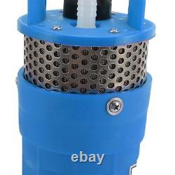 Pompe submersible à eau de puits profond (bleu) de 6,5 L, 24 V CC, avec une portée de 230 pieds.