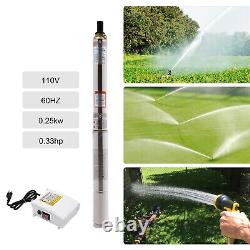 Pompe submersible de 0,33 CV pour puits profonds en acier inoxydable pour l'irrigation agricole