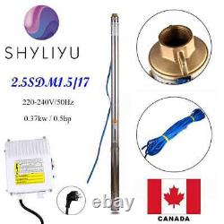 Shyliyu 240v/50hz 1/2hp 2.5 Inch Pipe Submersible Deep Water Well Pumps 148ft 1