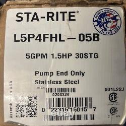 Sta-Rite L5P4FHL-05B, 5GPM 1.5HP 30 Stage translates to: Sta-Rite L5P4FHL-05B, 5GPM 1.5HP 30 étapes.